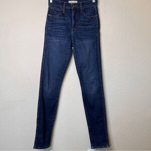 Madewell High-Rise Skinny Jeans 10” Rise Size 24 Dark Wash Blue Denim Women’s
